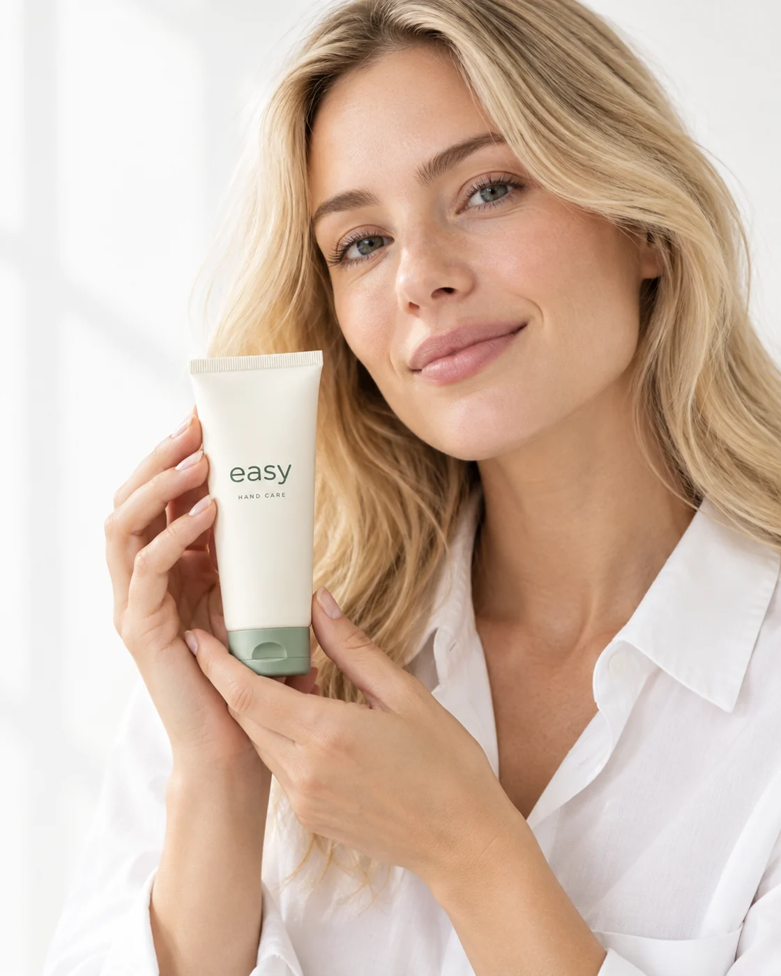 Модель с кремом для рук Easy